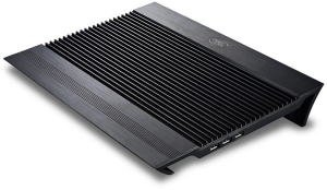 Подставка для ноутбука Deepcool N8 (DP-N24N-N8BK) 17" 380x278x55мм 25дБ 3xUSB 2x 140ммFAN 1244г алюминий черный
