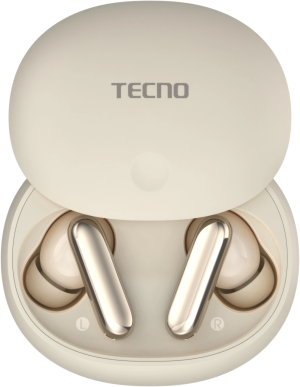 Гарнитура внутриканальные Tecno TU01 кремовый беспроводные bluetooth в ушной раковине (TU01 AIR GREAMY WHITE)