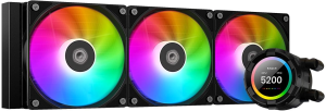 Система водяного охлаждения ID-Cooling SL360 XE ARGB Soc-AM5/AM4/1200/1700/1851 черный 4-pin 14-30dB Al+Cu LCD 350W Ret