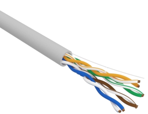 Кабель информационный Rexant PRO 02-0004 кат.5E UTP 4 пары 24AWG нг(А)-HF внутренний 305м серый