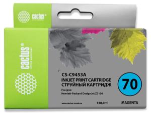 Картридж струйный Cactus CS-C9453A №70 пурп.пигм. (130мл) для HP DJ Z3100 с чипом