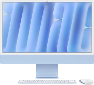 Моноблок Apple iMac A3247 24" 4.5K M4 8 core (4) 16Gb SSD256Gb 8 core GPU macOS WiFi BT 143W клавиатура мышь Cam синий 4480x2520