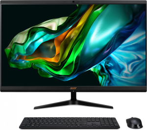 Моноблок Acer Aspire C27-1800 27" Full HD i5 1334U (1.3) 16Gb SSD1Tb Iris Xe CR Eshell GbitEth WiFi BT 65W клавиатура мышь Cam черный 1920x1080