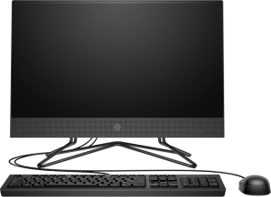 Моноблок HP 200 G4 21.5" Full HD i5 1235U (1.3) 16Gb SSD512Gb Iris Xe DVDRW CR Windows 11 Pro GbitEth WiFi BT 65W клавиатура мышь Cam черный 1920x1080