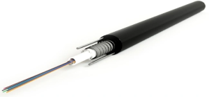 Кабель распределительный Hyperline FO-SRA-OUT-9S-4-PE-BK 4x 9/125 OS1/OS2 внешний PE 1м черный