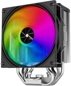Устройство охлаждения(кулер) Thermalright Assassin X 120 R Digital ARGB Soc-AM5/AM4/1200/1700/1851 черный 4-pin 29.8dB Al+Cu LCD Ret (AX120-R-DIGITAL-BL-ARGB)