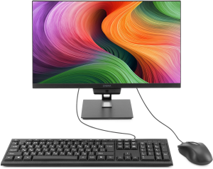 Моноблок Digma Action 21.5" Full HD N95 (1.7) 8Gb SSD256Gb UHDG 600 CR Windows 11 Pro GbitEth WiFi BT 60W клавиатура мышь Cam черный 1920x1080