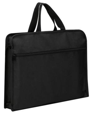 Папка-портфель Deli 63753BLACK 2 отдел. A4 текстиль черный