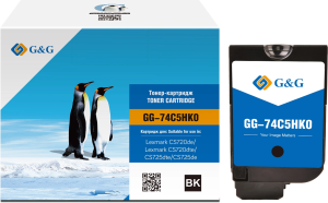 Картридж лазерный G&G GG-74C5HK0 74C5HK0 черный (20000стр.) для Lexmark CS720de/CS720dte/CS725dte/CS725de