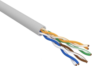 Кабель информационный Rexant 01-0043 кат.5E UTP 4 пары 24AWG PVC внутренний 305м серый