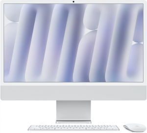 Моноблок Apple iMac A3247 24" 4.5K M4 8 core (4) 16Gb SSD256Gb 8 core GPU macOS WiFi BT 143W клавиатура мышь Cam серебристый 4480x2520