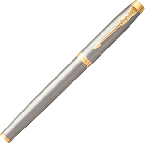 Ручка перьев. Parker IM Core F321 (1931649) Brushed Metal GT F сталь нержавеющая подар.кор.