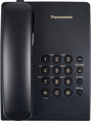 Телефон проводной Panasonic KX-TS2350RUB черный