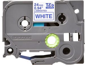 Картридж ленточный Brother TZE253 синий на белом 24x8 для Brother P-Touch