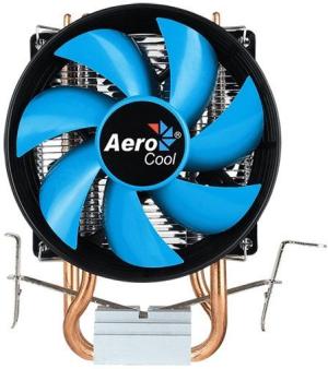Устройство охлаждения(кулер) Aerocool Verkho 2 Dual Soc-AM5/AM4/1200/2066/1700/1851 черный/синий 4-pin 15-25dB Al+Cu 120W 370gr Ret