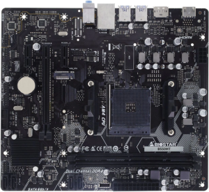 Материнская плата Biostar B550MT Soc-AM4 AMD B550 2xDDR4 mATX AC`97 8ch(7.1) GbLAN RAID+HDMI+DP