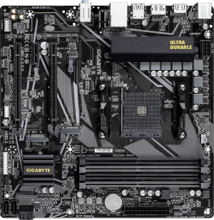 Материнская плата Gigabyte B550M DS3H R2 Soc-AM4 AMD B550 4xDDR4 mATX AC`97 8ch(7.1) GbLAN RAID+HDMI+DP