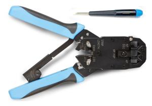 Инструмент обжимной Hyperline HT-200AR для RJ-50/RJ-45/RJ-12/RJ-11 черный/оранжевый
