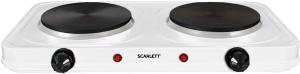 Плита Электрическая Scarlett SC-HP700S42 белый/черный чугун (настольная)