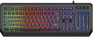 Клавиатура Acer OKW300 черный USB Multimedia for gamer LED (ZL.KBDCC.019)