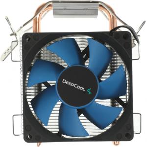 Устройство охлаждения(кулер) Deepcool Ice Edge Mini FS V2.0 Soc-AM5/AM4/1200/1700/1851 черный/синий 3-pin 25dB Al+Cu 100W 276gr Ret (DP-MCH2-IEMV2)
