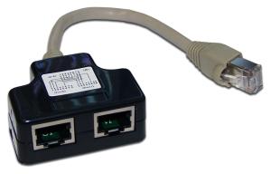 Адаптер Lanmaster TWT-Y-E2-E2-S (упак.:1шт) 1м черный