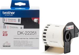 Картридж ленточный Brother DK22251 красный на белом 62x15.24 для Brother QL-570