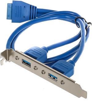 Адаптер USB Bracket 2xUSB3.0 Bulk