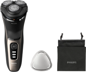 Бритва роторная Philips S3242/12 питан.:аккум. черный/серебристый
