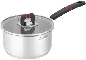 Ковш Rondell Stripes RDS-1635 2л. d=18см (с крышкой) стальной