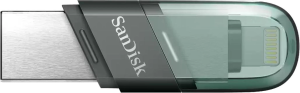 Флеш Диск Sandisk 128Gb iXpand Flip SDIX90N-128G-GN6NE USB3.1 зеленый/серебристый
