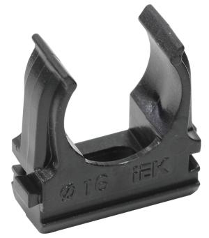 Держатель IEK CTA10D-CF16-K02-100 с защелкой 16мм пластик черный (упак.:1шт)