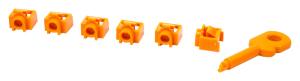 Заглушка Lanmaster LAN-SEC45-PL-SET-OR (упак.:6шт) 6м оранжевый