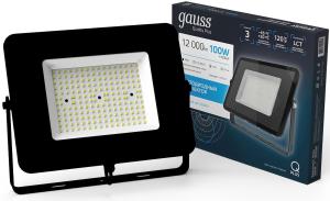 Прожектор уличный Gauss Qplus 613511100 светодиодный 100Втчерный