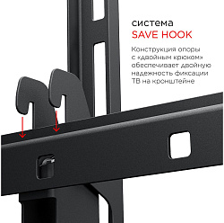Кронштейн для телевизора Holder LCD-T6606 черный 32"-90" макс.60кг настенный наклон