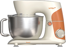Миксер планетарный Vitek VT-PM0331 1800Вт кремовый/оранжевый