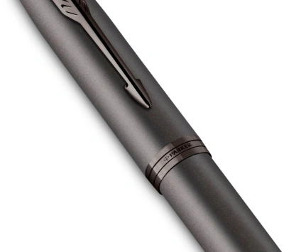 Ручка перьев. Parker IM Monochrome F328 (CW2172959) Gun Metal M сталь нержавеющая подар.кор.