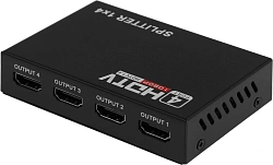 Сплиттер аудио-видео Premier 5-872-4 HDMI (f)/4xHDMI (f) черный