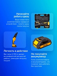 Цепная пила Huter ELS ELS-2-Li-6K аккум. дл.шины:6" (15.2cm) 2аккум. 2Ач ЗУ (70/10/35)