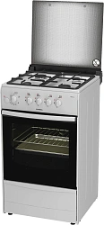 Плита Газовая Darina 1B1 GM 441 018 W белый/черный (стеклянная крышка) реш.чугун