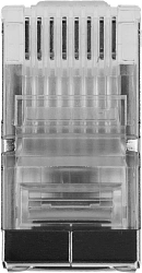 Коннектор Lanmaster (TWT-PL45/S-8P8C) FTP кат.5E RJ45 серебристый (упак.:100шт)