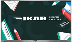 Панель Ikar 75" ИП 75-214-410 (OPS i3/8/128) черный IPS LED 8ms 16:9 DVI HDMI M/M матовая 1200:1 400cd 178гр/178гр 3840x2160 VGA DP SPDIF UHD USB 70кг (RUS)