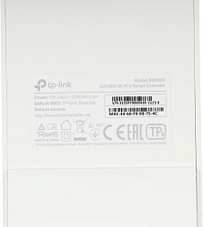Повторитель беспроводного сигнала TP-Link RE600X AX1800 10/100/1000BASE-TX белый