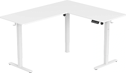 Стол для компьютера Cactus CS-EDXL-WWT столешница МДФ белый каркас белый 160x140x72см