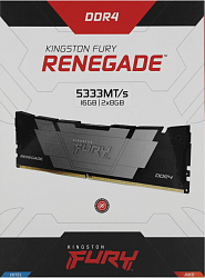 Память DDR4 2x8GB 5333MHz Kingston KF453C20RB2K2/16 Fury Renegade Black RTL Gaming PC4-42666 CL20 DIMM 288-pin 1.6В single rank с радиатором Ret