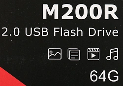 Флеш Диск Hikvision 64GB M200R Hiksemi HS-USB-M200R/64G USB2.0 черный