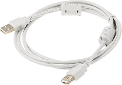 Кабель-удлинитель USB2.0-AM-AF-1.8M-MG USB A(m) USB A(f) 1.8м феррит.кольца серый