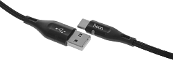 Кабель Hoco U93 Shadow Type-C USB (m)-USB Type-C (m) 1.2м черный коробка