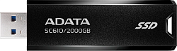 Накопитель SSD A-Data USB3.1 2TB SC610-2000G-CBK/RD SC610 черный