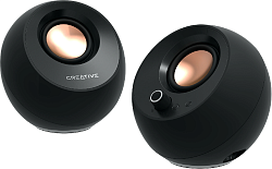 Колонки Creative Pebble Pro 2.0 черный 10Вт BT портативные